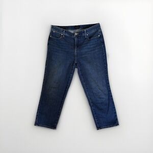 Talbots Women's Size 10P Petite Jeans High Waist Straight Leg Blue Stretch Denim